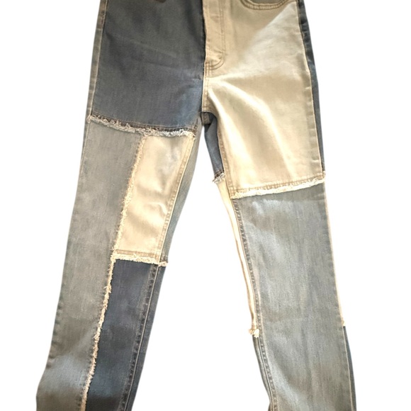 Wild Fable Two-Tone Patchwork Jeans - Picture 2 of 7